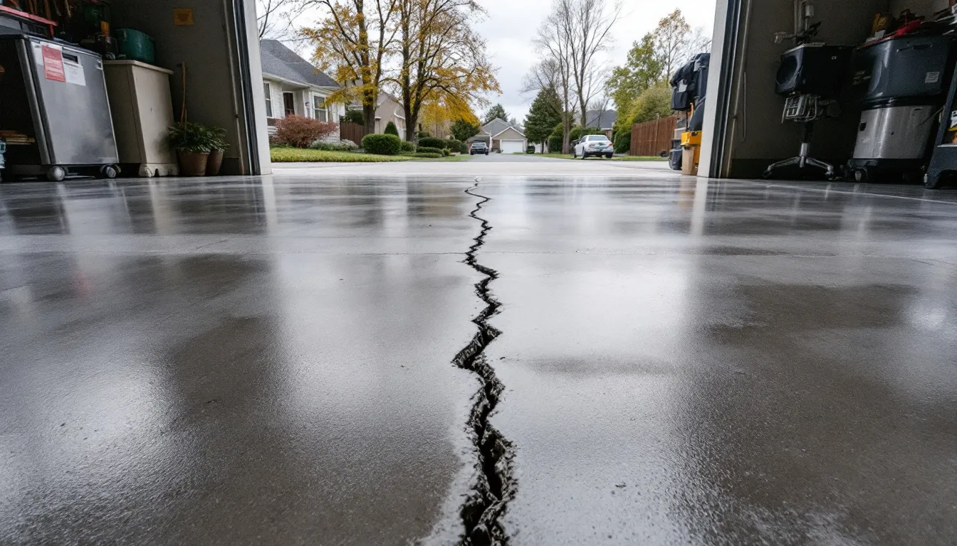 Garage Floor Cracks and Settling